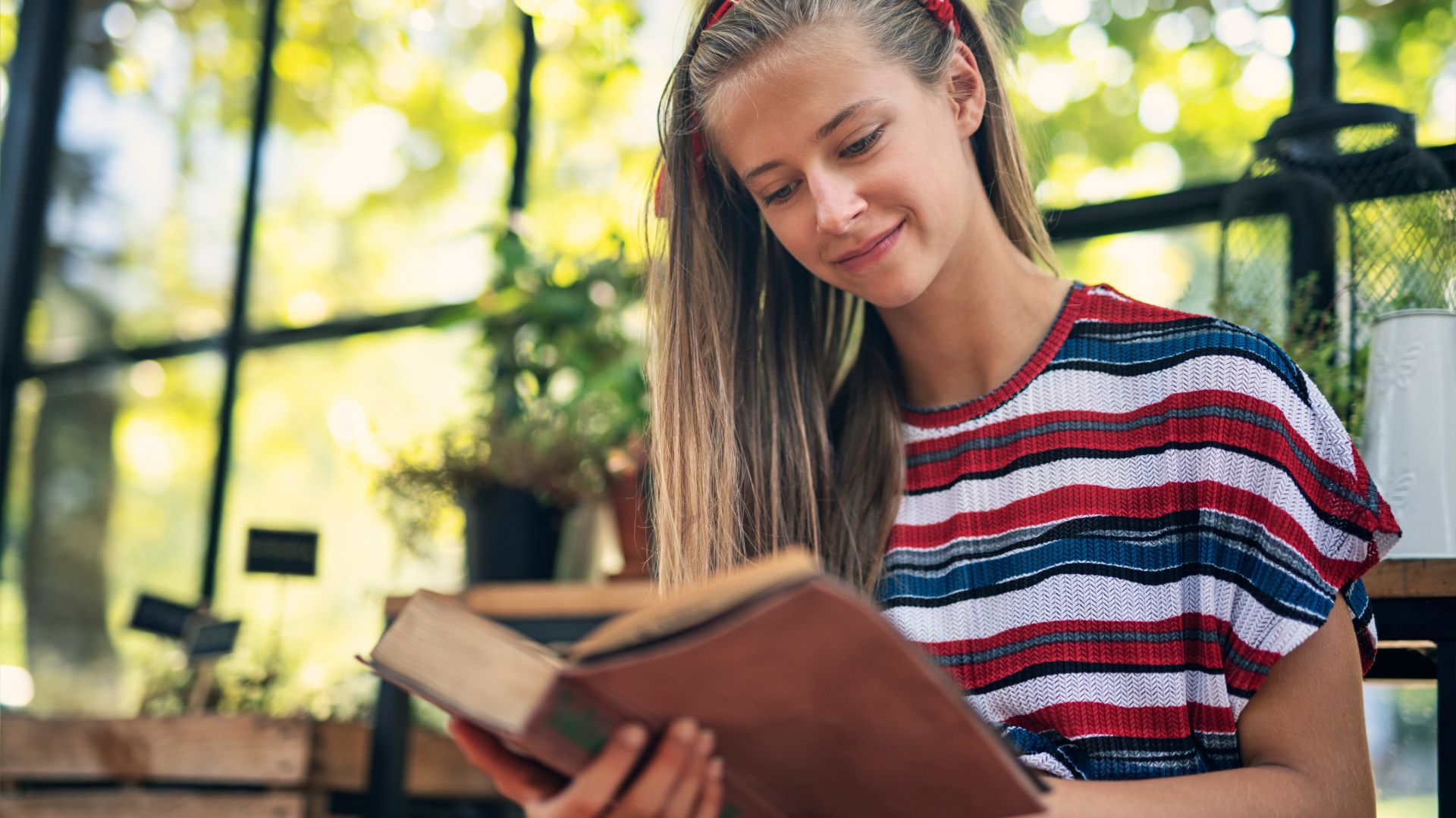 Reading in a Greenhouse